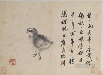 quail sketches from life old China ink Oil Paintings